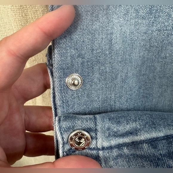 Women's Blue Jeans with Button/Snap Detail - A.Z.I - Picture 4 of 5